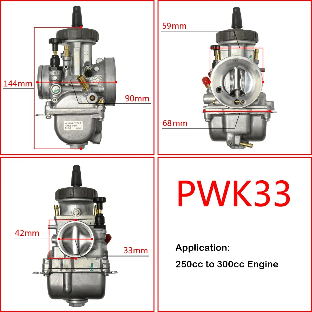 

Карбюратор PWK 33, 34, 35, 36, 38, 40, 42 мм для мотоцикла Honda CR250R, гоночные скутеры, кроссовки, мотовездехода с Power Jet PWK38 300-650cc