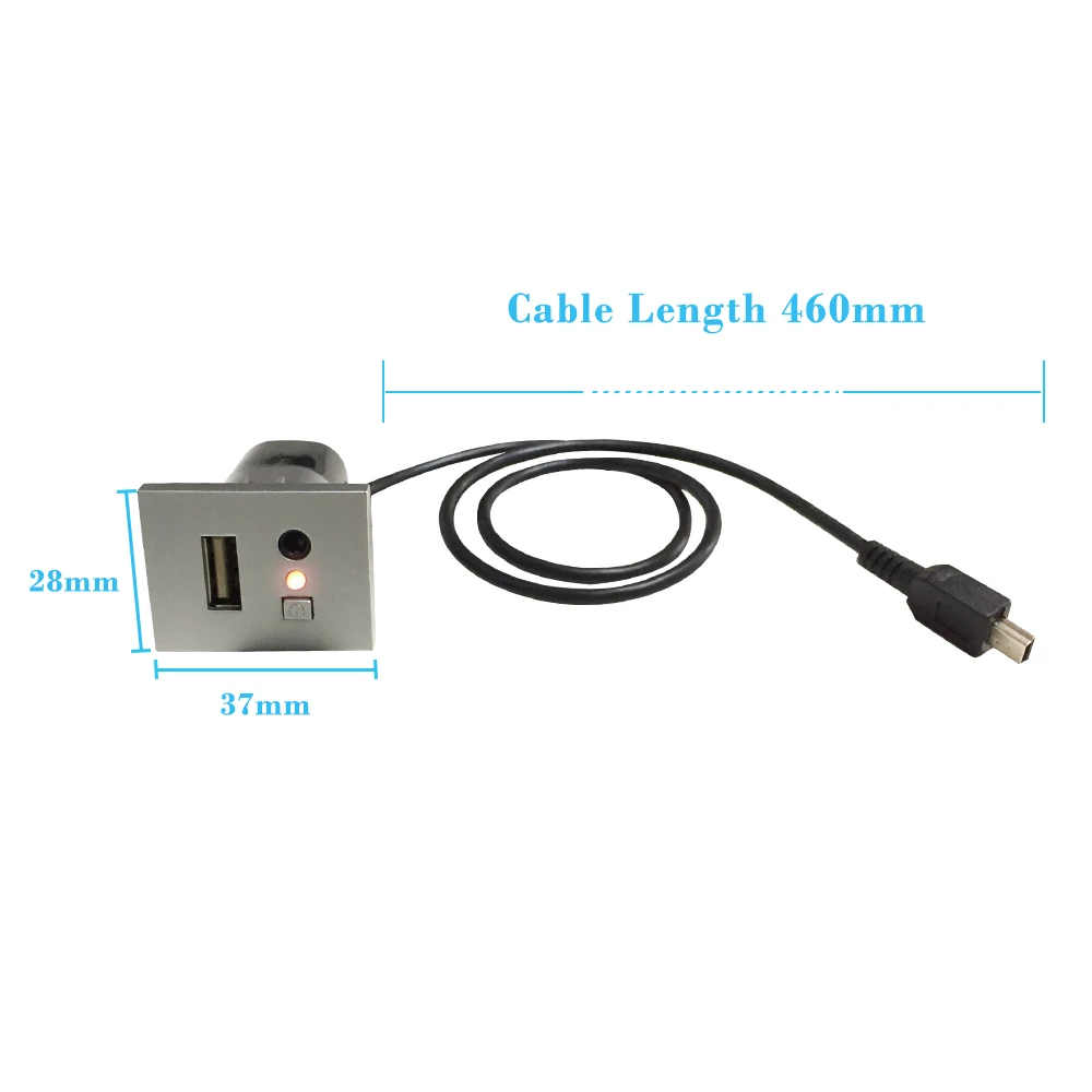 Автомобильный 4-контактный мини USB разъем интерфейсный кабель-адаптер соединение