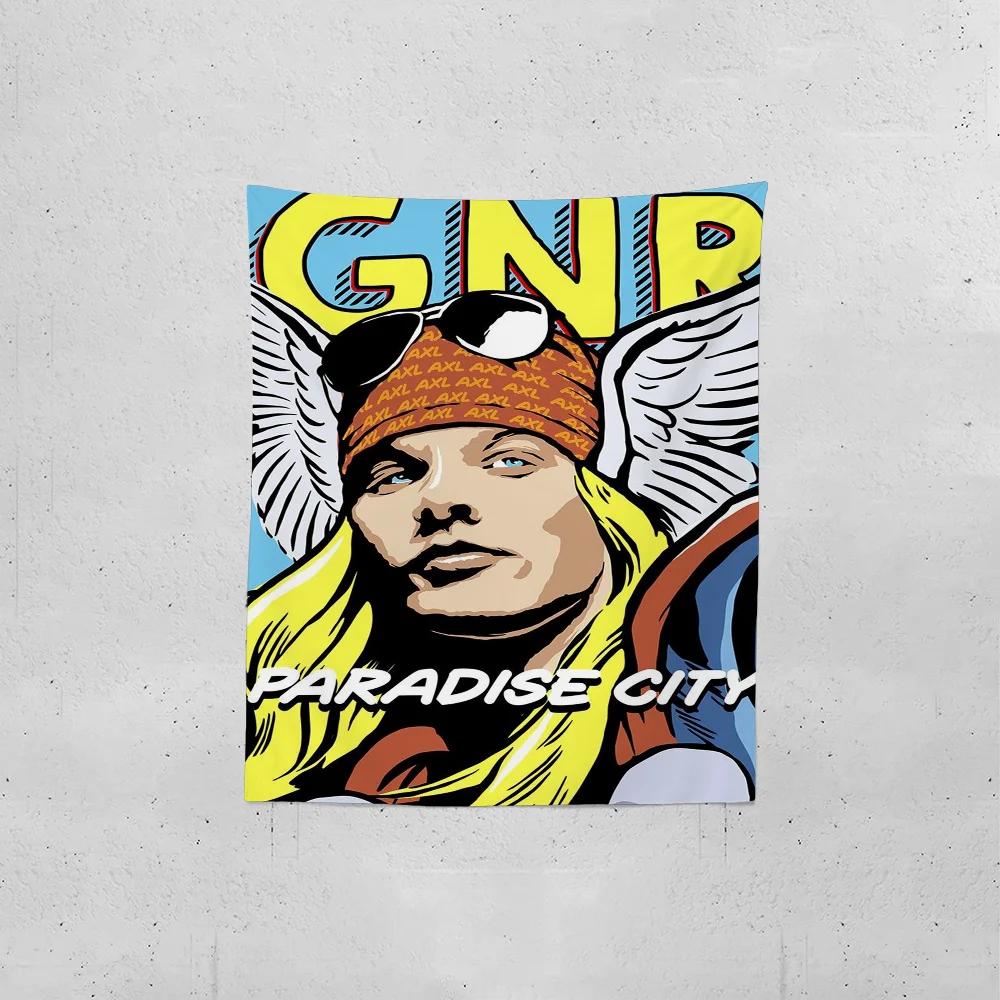 Певица A-Axl гобелен с розой креативный узор фото гостиная настенный