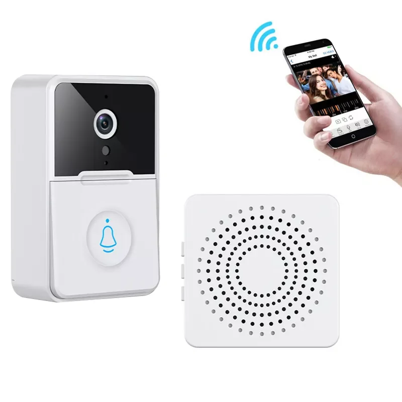 

Smart Wifi Visual Doorbell HD Night Vision Bell Phone Remote Camera Sound Can Change Wireless Home Security Rechargeable Doorbel