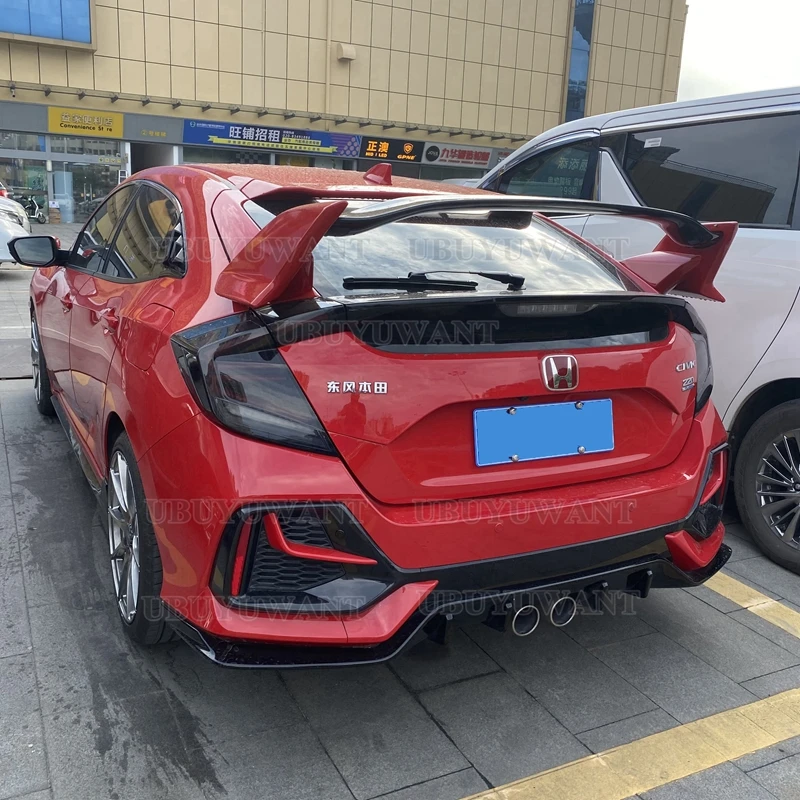 

Спойлер для Honda Civic 2017, 2018, 2019, 2020, 2021, 2022, спойлер из высококачественного АБС-пластика, цветной спойлер для заднего крыла автомобиля «сделай са...