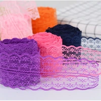 10m colorful lace ribbon 45mm width trim fabric diy embroidered net ribbon for sewing accessories african lace