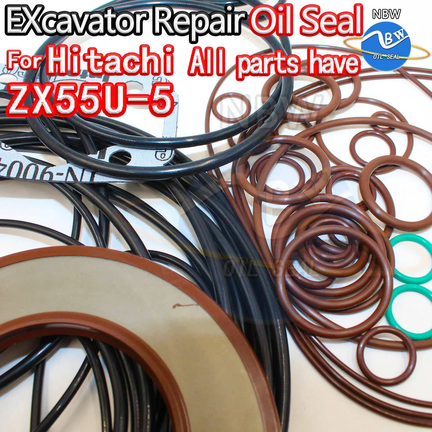 

For HITACHI ZX55U-5 Excavator Oil Seal Kit High Quality Repair Hit ZX55U 5 ARM Bucket Hydraulic Pump Digger Clamshell Shovel