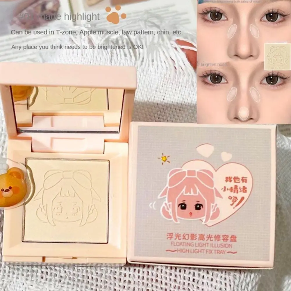 

Fold 4 Colors Trimming Shadow Highlight All-in-one Makeup Student Disc Cosmetic Disk Cute Style Highlighter Creativity X5O9