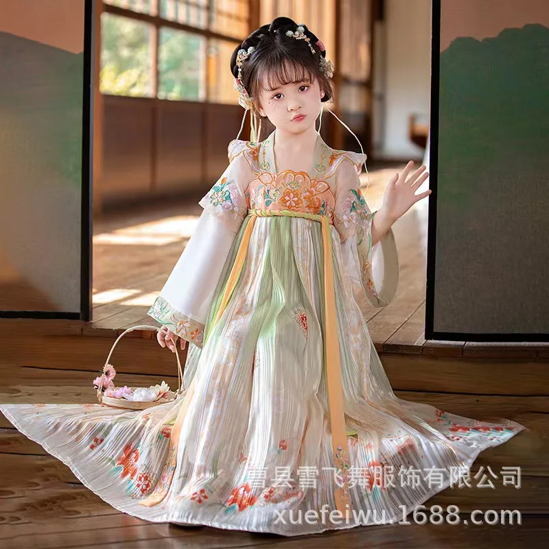 Косплей Hanfu для девочек осень 2023 детский древний костюм в китайском стиле