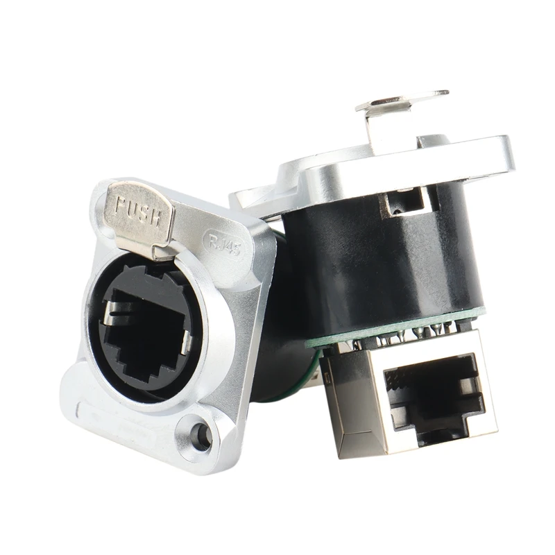 

2 шт., угловой разъем RJ45, водонепроницаемый авиационный разъем и огнестойкий внутренний изолятор, кристальная головка