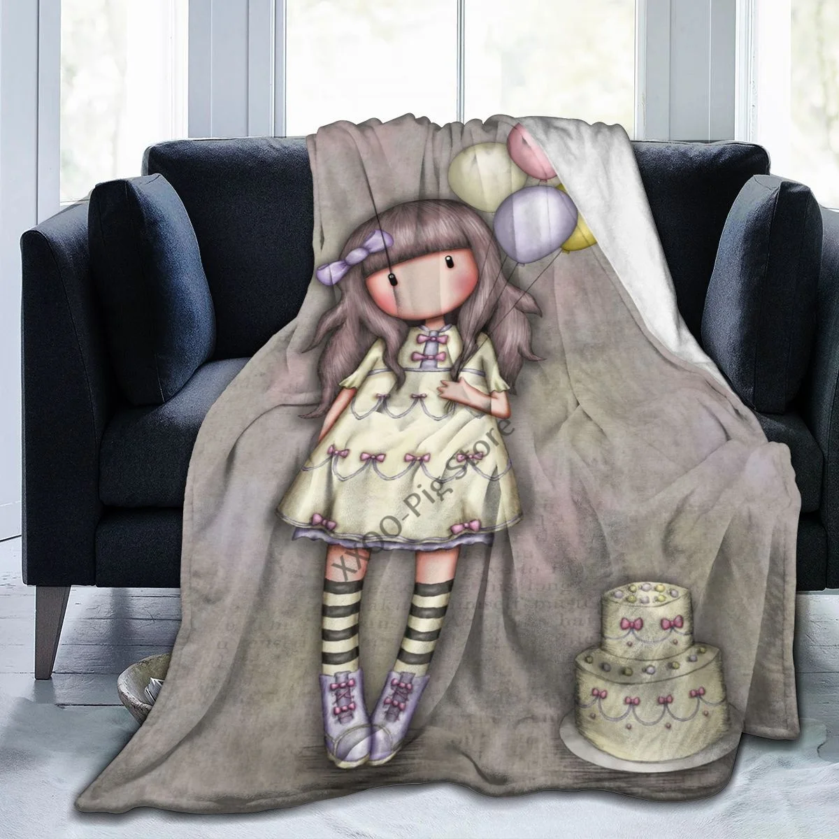 

Coque Art Cartoon Santoro Gorjuss Throw Blanket Fuzzy Warm Throws for Winter Bedding 3D Printing Soft Micro Fleece Blanket GUN-7