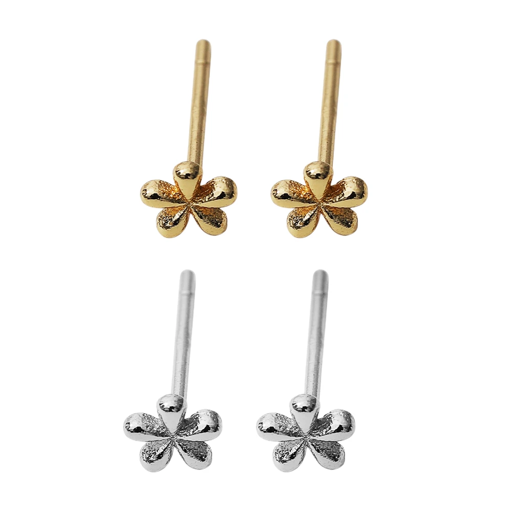 

Trendy Mini Flower Stud Earrings for Women Gilr s925 Silver Needle Ear Stud Fashion Hip-hop Earrings Ear Jewelry Accessories