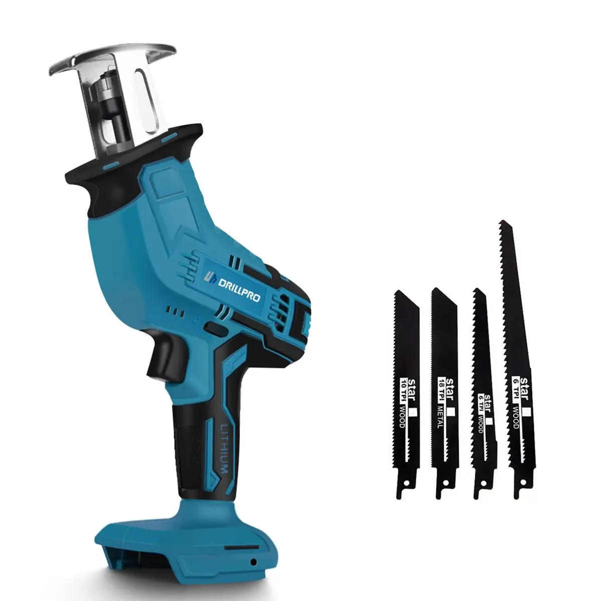 

Сабельная пила Drillpro 18 в, беспроводная бензопила для дерева, металла, ПВХ труб, режущие инструменты с 4 лезвиями, электроинструмент для батареи
