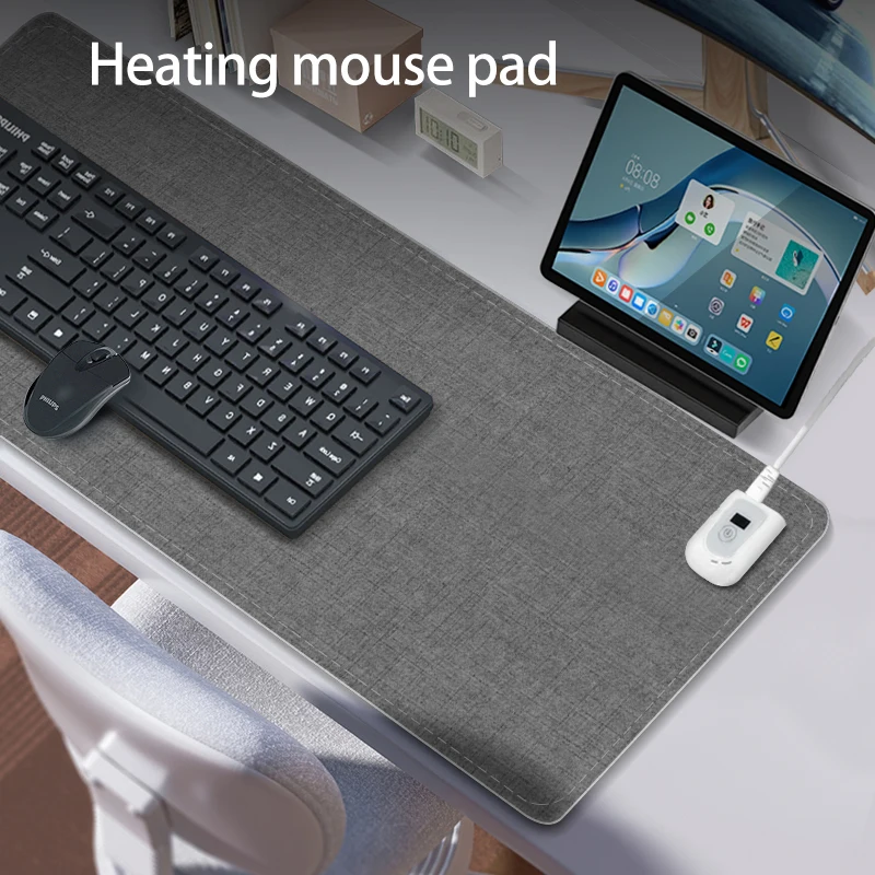 

Electric Heat Mouse Pad Table Mat Display Temperature Heating Mouse Pad Keep Winter Warm Hand For Office Computer Desk Keyboard
