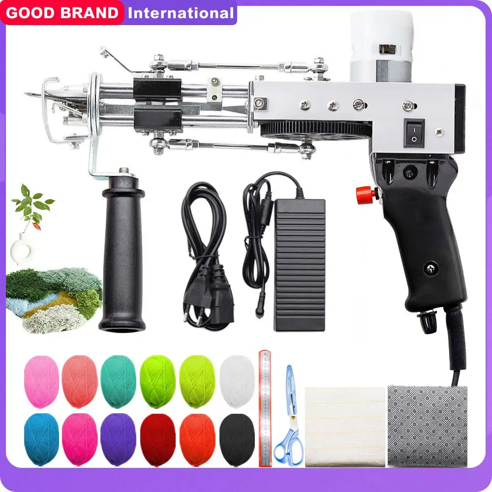 

Extra Gift 2in1 Tufting Gun, Carpet Weaving Machine, Cut Pile Electric Tufting Gun, 5-45 Stitches/s High Speed Rug Gun, 4-19mm