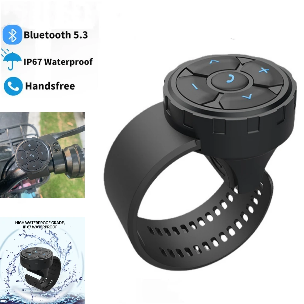 

Беспроводной Bluetooth 5,3, аудио-кнопка, пульт дистанционного управления, мотоциклетный шлем, наушники, автомобильный руль, MP3, воспроизведение музыки для телефонов