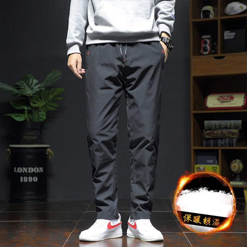 

Men Casual Thick Waterproof White Duck Down Pants Mens Cold-proof Trousers Warm Winter Outside Down Pants Sweatpants 5XL Homme