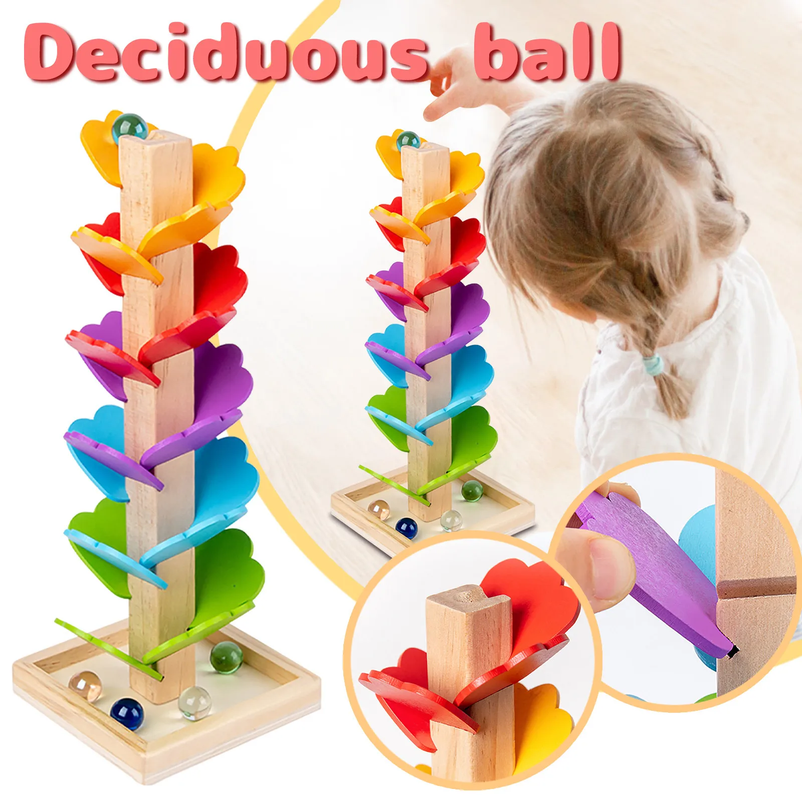 

Rolling Rolling Early Children's Education Leaf Ball Ball Toy Leaves Go Fish Game for Kids Building for Toddlers 3-4