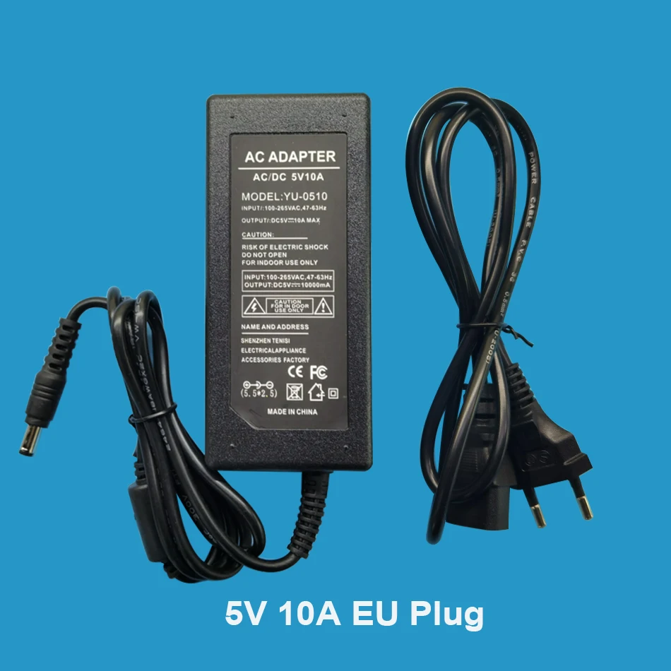 Фото AC85-265v к постоянному току 5 В 5 А 50 Вт светодиодный адаптер питания трансформатор для WS2812B 5050 2835 светодиодные ленты №2