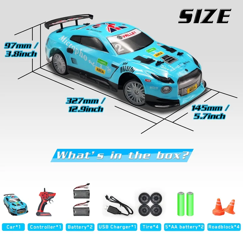 2022 New High Quality High Speed Remote Control Racing Toy 2.4g Four-Wheel Remote Control Racing Toy GTR Four-Wheel Drive Racing enlarge