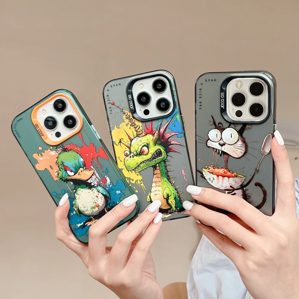 

Case For iPhone 13 Pro Case Cute Retro Funny Full Cover Hard Phone Cover Funda Coque For iPhone 13 11 12 Pro 14 Pro Max Case