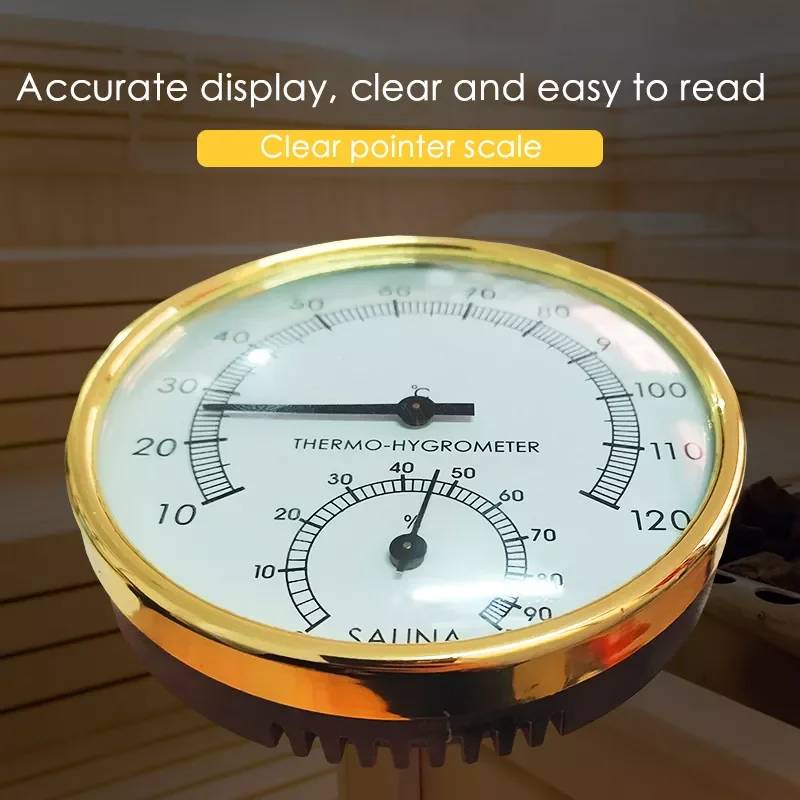 

Stainless Steel Thermometer Hygrometer for Sauna Room Temperature Humidity Meter Household Merchandises Containers Storage Disco