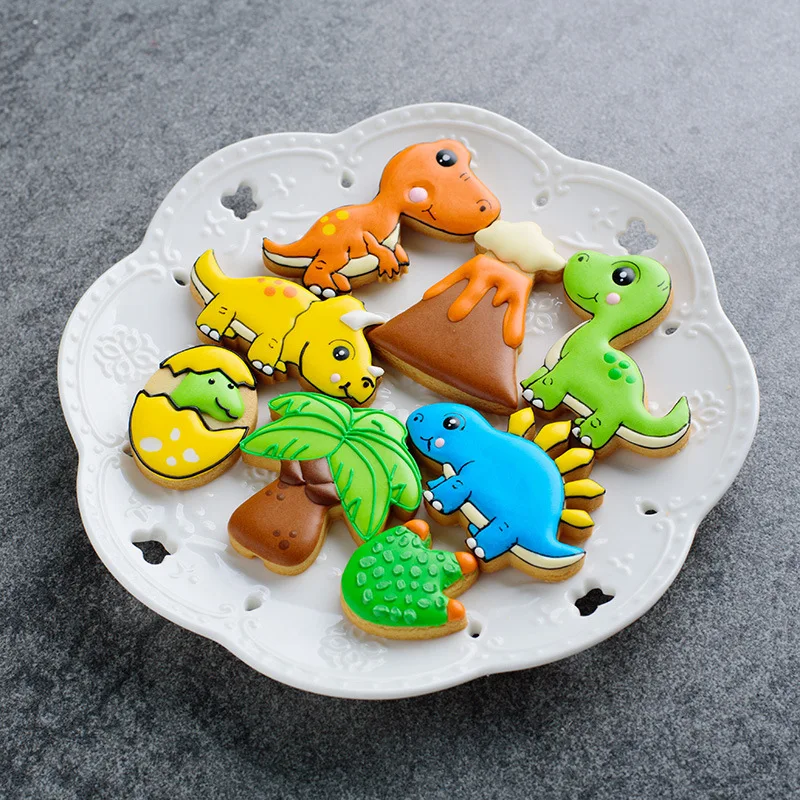 Милые животные помадка печенье форма мультяшный динозавр яйца Вулкан кокосовое