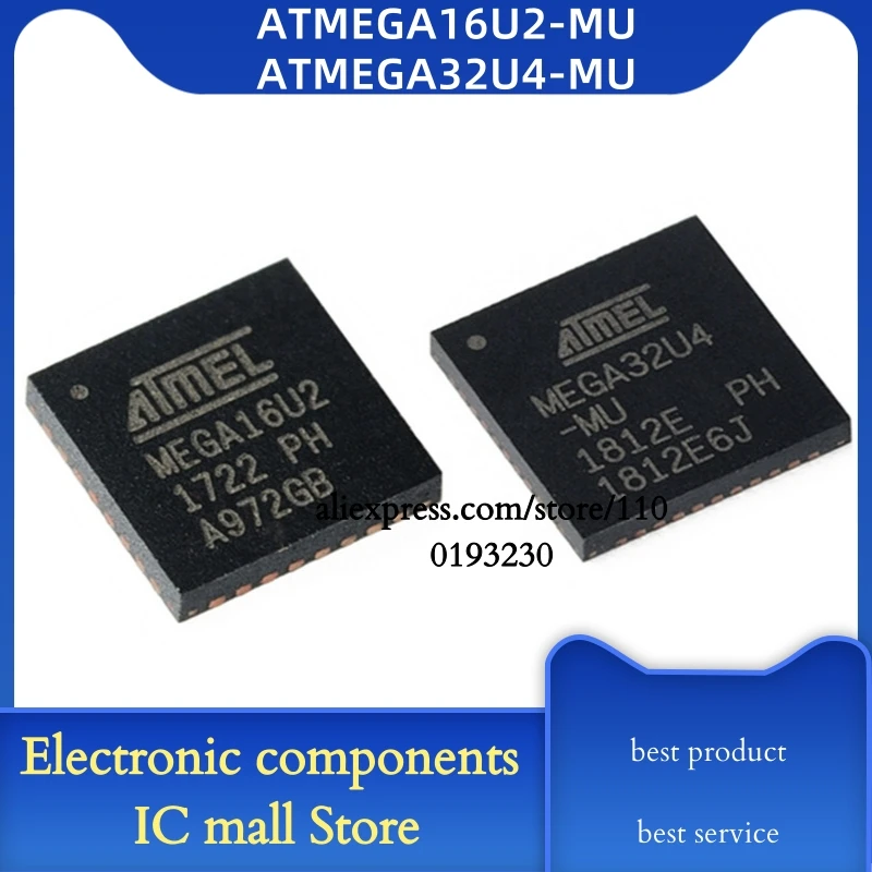 5 шт./лот Φ MEGA16U2 ATMEGA16U2-MU IC MCU 8 бит 16 Кб 32 КБ FLASH 32VQFN 44VQFN