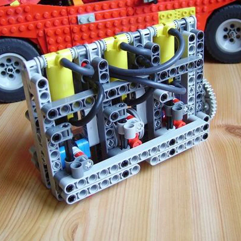 Новинка 236 шт. детали MOC пневматический двигатель 3 в линии строительные блоки