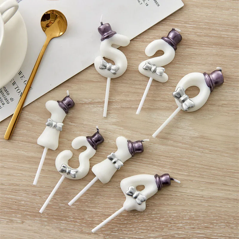 

1PC Happy Birthday Cartoon Candle The Prince And Princess Candle Anniversary Cake Numbers 0-9 Age Candle Party Decoration