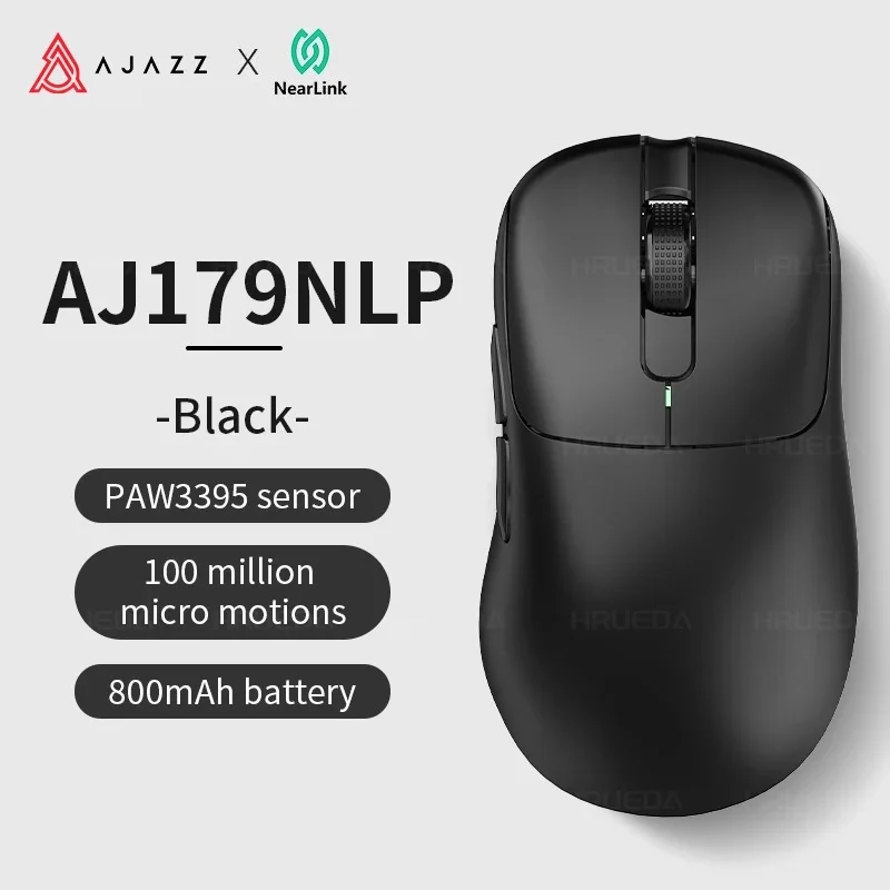 Фото Игровая мышь Ajazz AJ179 NL NLP с длительным временем работы, 800 мАч, беспроводное подключение NearLink, три режима работы, 12000 DPI, для правой руки №1