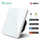 Сенсорные переключатели BSEED Zigbee, Настенный умный светильник ель с 123 клавишами, Wi-Fi, без нейтрального провода, 1 клавиша, Google Alexa