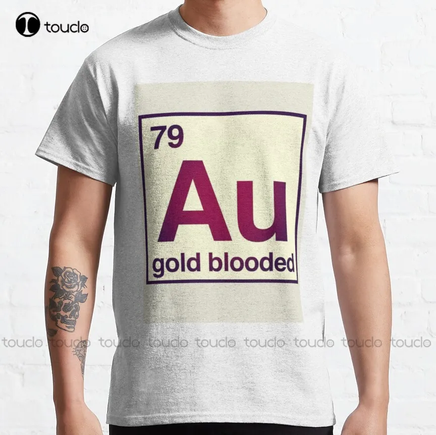 

Классическая футболка с золотой кровью, забавная уличная одежда в стиле Харадзюку, мультяшный подарок на заказ, футболка с цифровой печатью...
