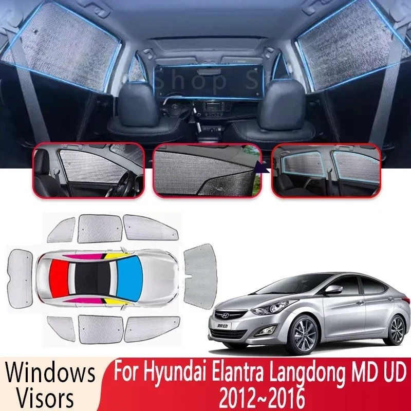 Солнцезащитный козырек для Hyundai Elantra Langdong MD UD 2012 ~ 2016 2013 солнцезащитный на лобовое