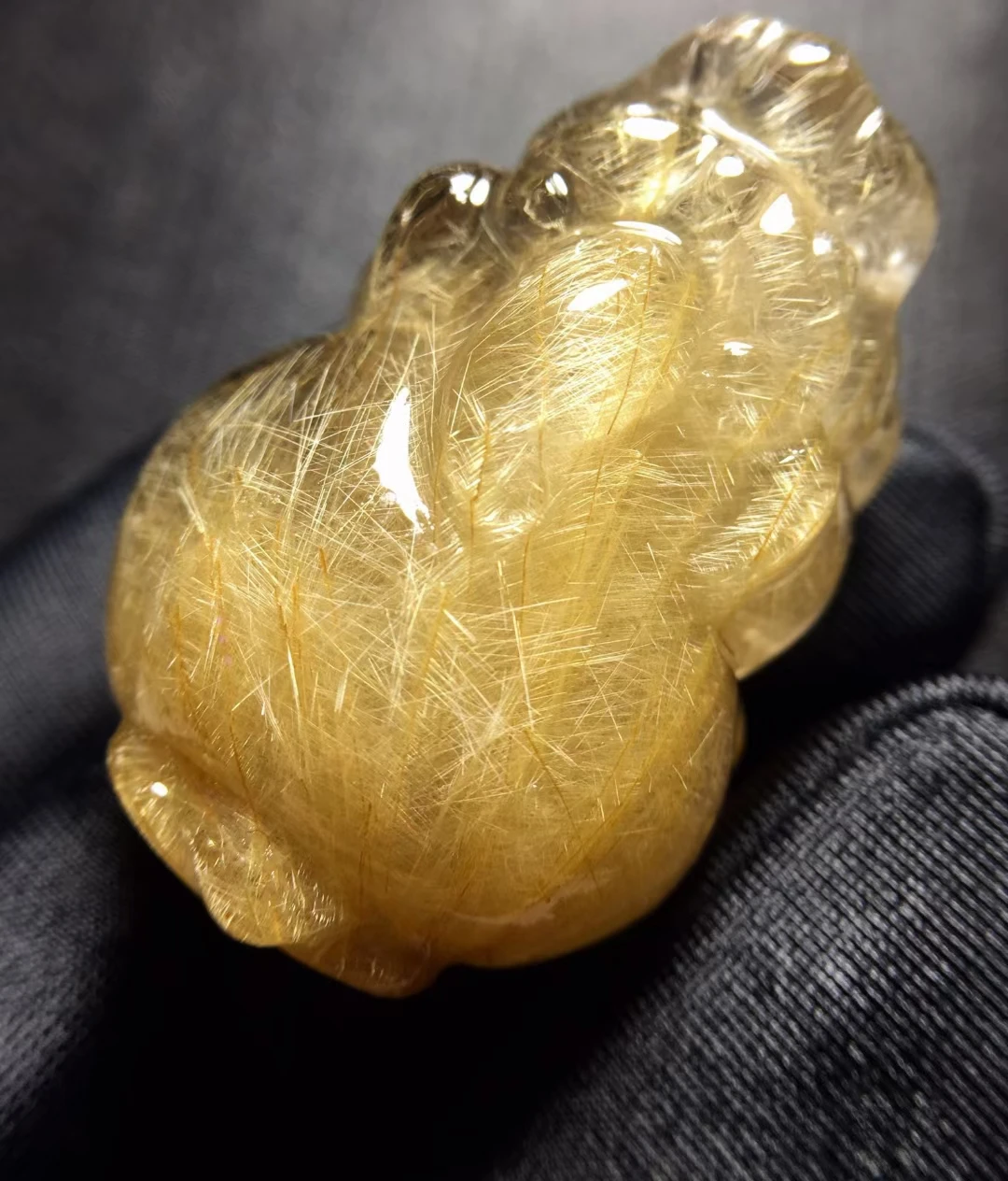 Подвеска из натурального золота с рутилированным кварцем ювелирные изделия