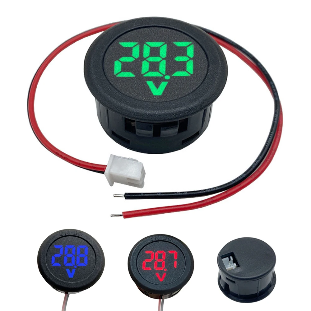

DC 4-100V Digital Voltmeter LED DC Digital Car Voltage Current Meter Volt Detector Tester Monitor Pane