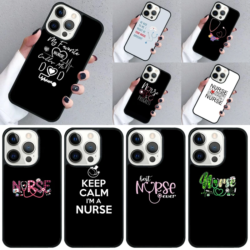 Чехол для телефона I Am A Nurse Стетоскоп Heartbeat кормления сердца iPhone 16 15 13 14 Pro Max 11 12 Plus