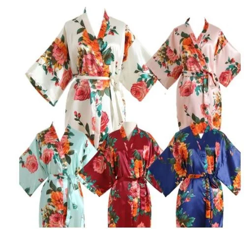 

Пикантный Шелковый Атласный халат-кимоно для невесты, женский халат, Свадебный халат для матери невесты, жениха, подружки невесты, Халат