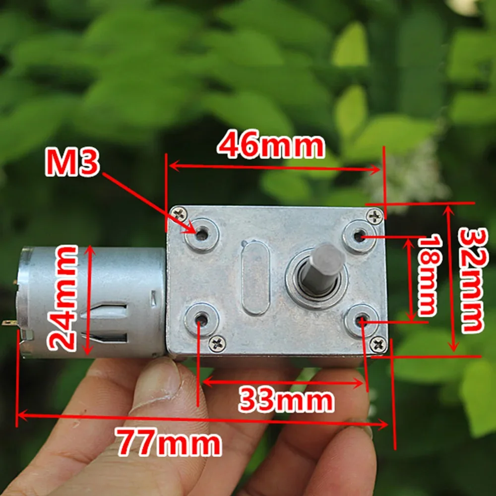 Микроэлектрический двигатель 7 шрифтов червячная передача постоянного тока 3-8 В 5