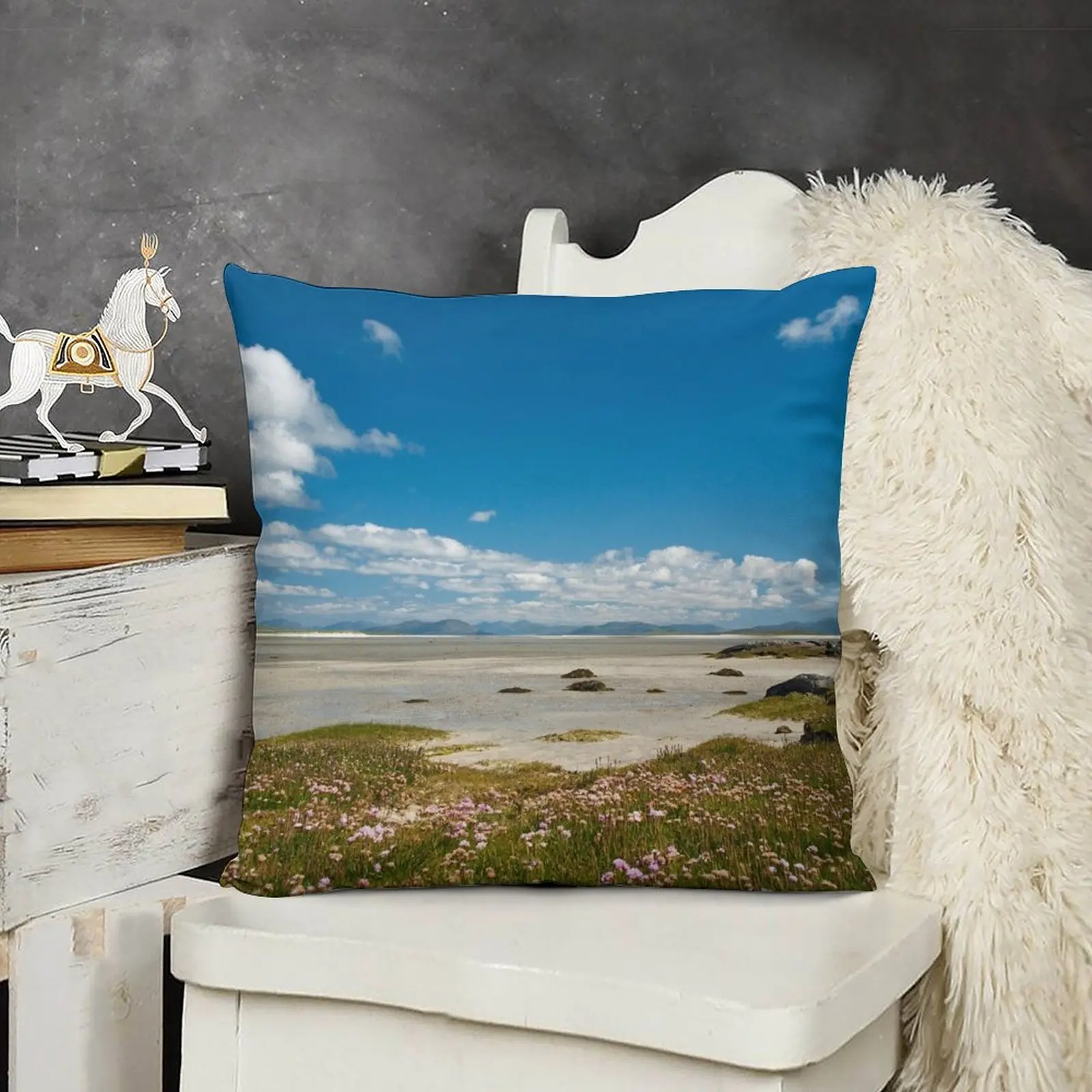 Пляжная Подушка Vallay-предатель Bhalaig North Uist подушка для дивана