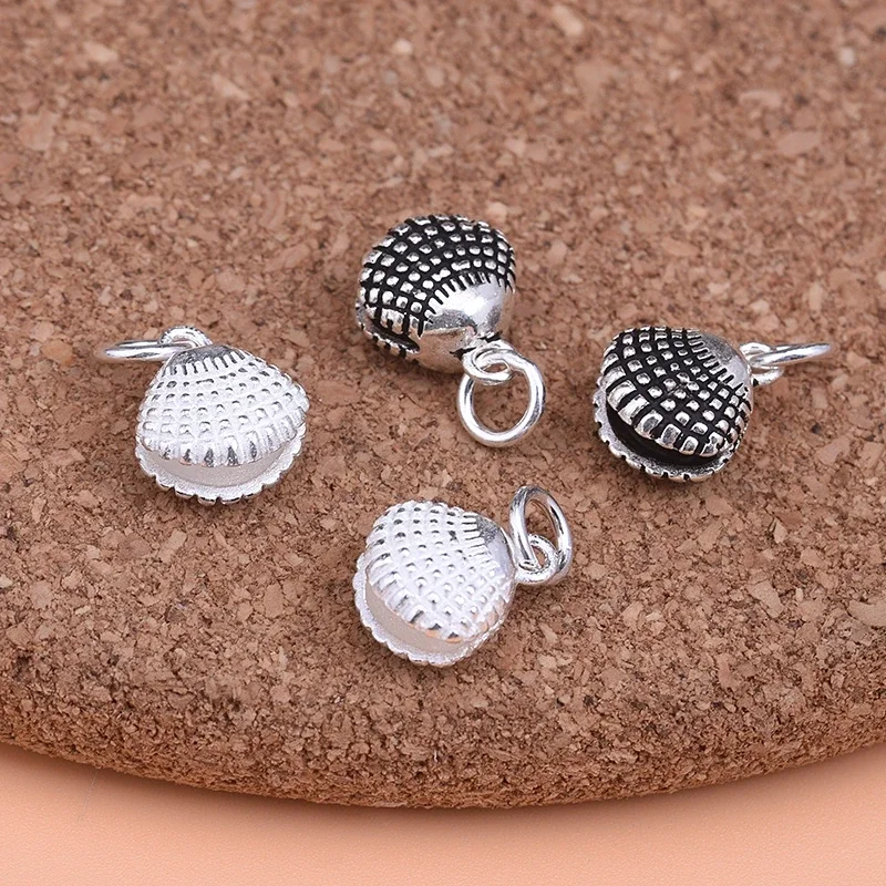 

925 Sterling Silver Bracelet necklace Shell Pendant for DIY Jewelry Making Making Handmade Beading charms Fittings