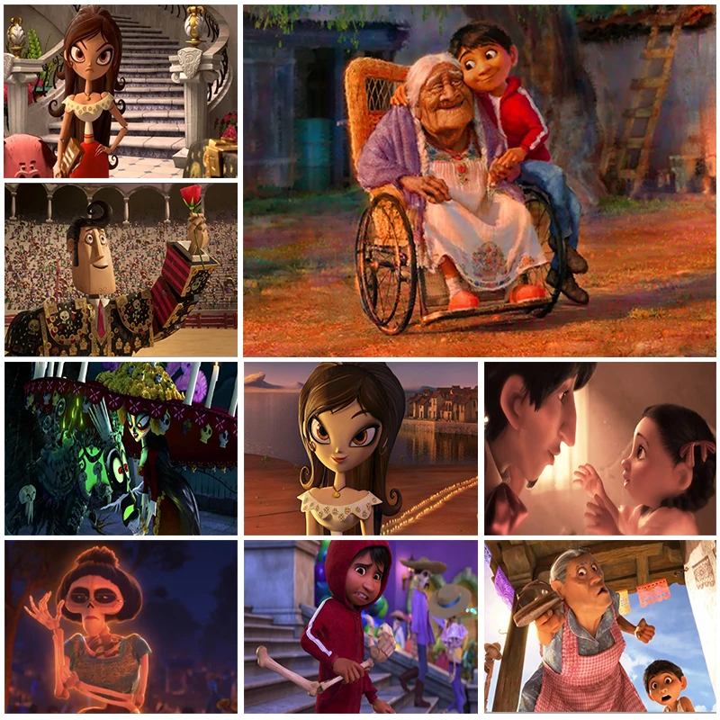 

Диснеевская мозаика, алмазная живопись Коко, основные персонажи, Алмазная мозаика, искусственная Вышивка крестиком, украшение для дома