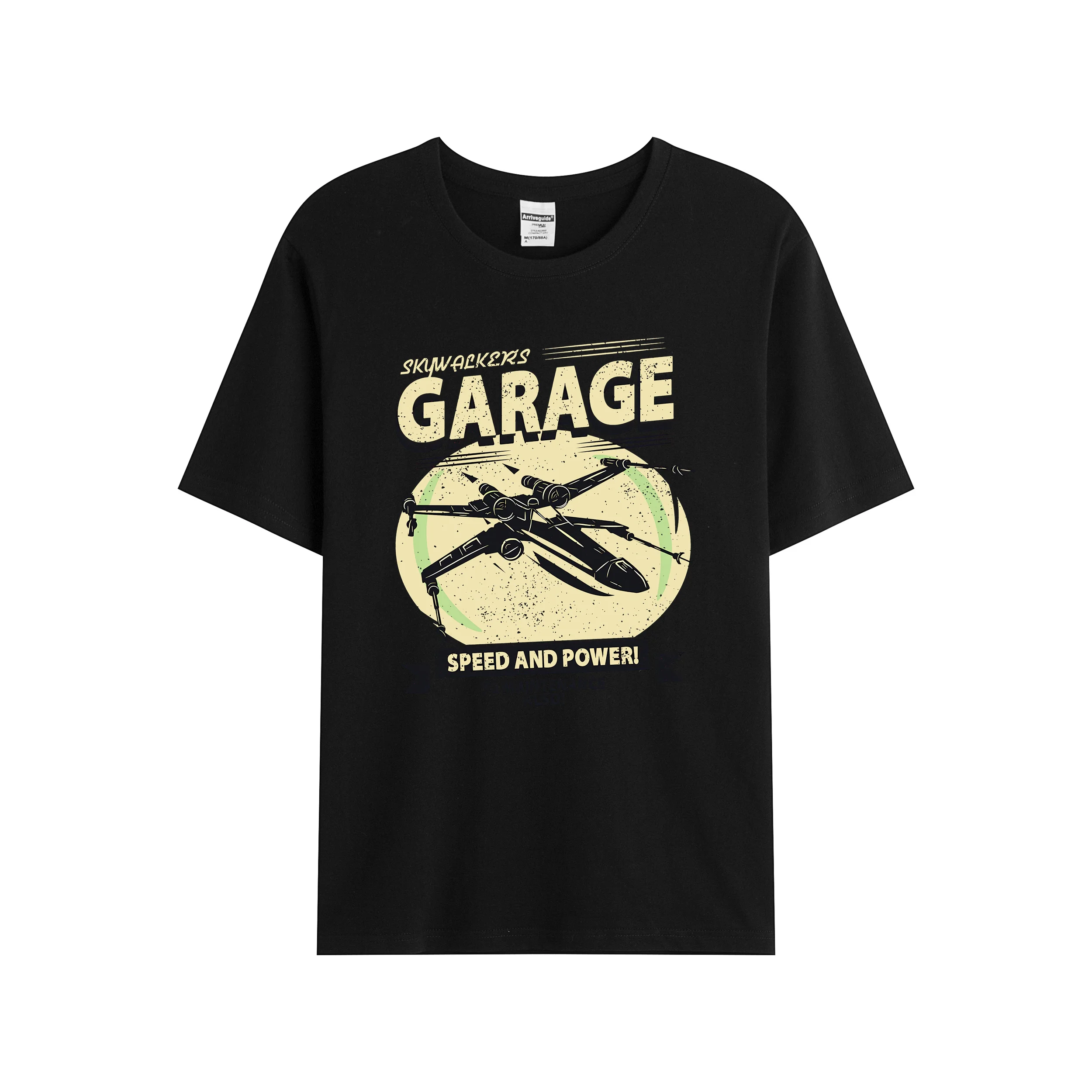 

2021 Men/Women's Summer Black Street Fashion Hip Hop Skywalker's Garage T-shirt Cotton Tees Short Sleeve Tops