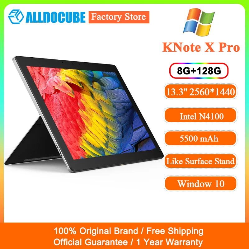 

Alldocube KNote X Pro Windows 10 Tablet 8GB RAM 128GB SSD Intel Gemini Lake N4100 Quad Core 13.3 Inch Full Laminated 2K Screen