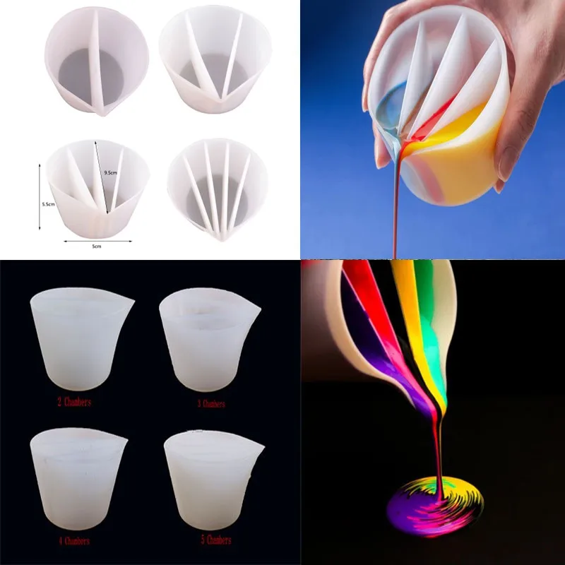 

Clear Silicone Epoxy Resin Mixing Cups Distribution Measuring Cup DIY Epoxy Resin Tools For Jewelry Making Hobby Craft