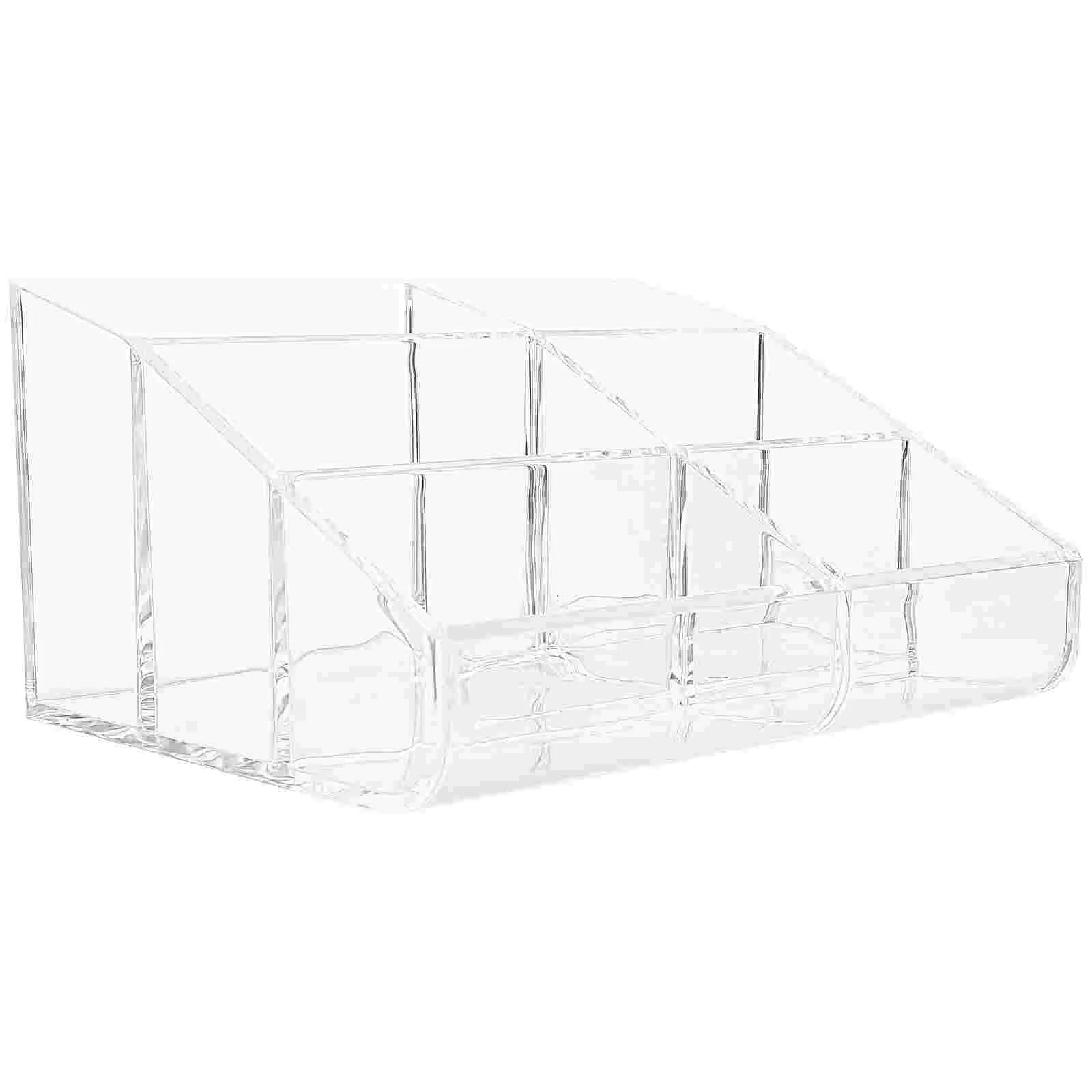 

6-Compartment Vanity Makeup Organizer Acrylic Desktop Cosmetic Storage Case