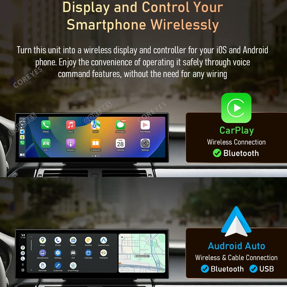 COREYES 14 9 дюйма Android14 Беспроводной Carplay Auto для Audi Q5L LHD 2018-2019 Автомобильный