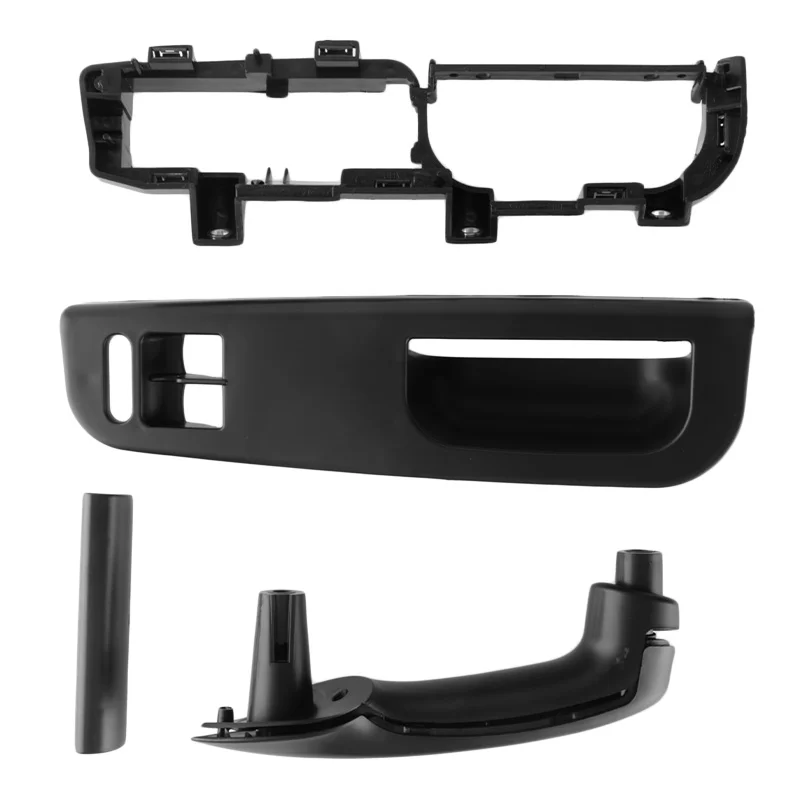 

3B1867171D Interior Door Handle Grab Bracket Window Lift Switch Control Panel Bezel Cover Kit Fit For VW Golf Bora LHD Black ABS