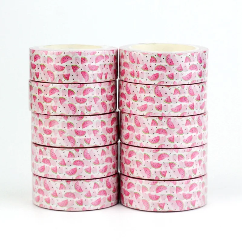 

NEW Bulk 10pcs/Lot Decor Watermelon Petal Summer Washi Tapes for Scrapbooking Planner Adhesive Masking Tape Kawaii Papeleria