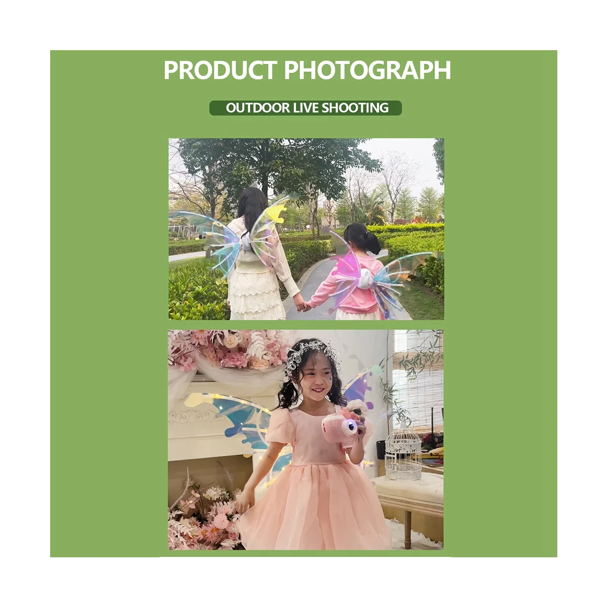 

LED Princess Elf Fairy Wing Butterfly Bellydance Carnival LED Costumes Christmas Shows Toy Gift