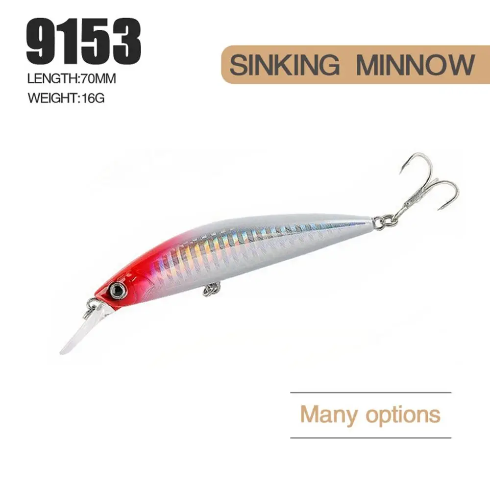 

Multicolor Winter Fishing Crankbaits Tackle Minnow Lures Fish Hooks Sinking Minnow Baits Long Casting Lure