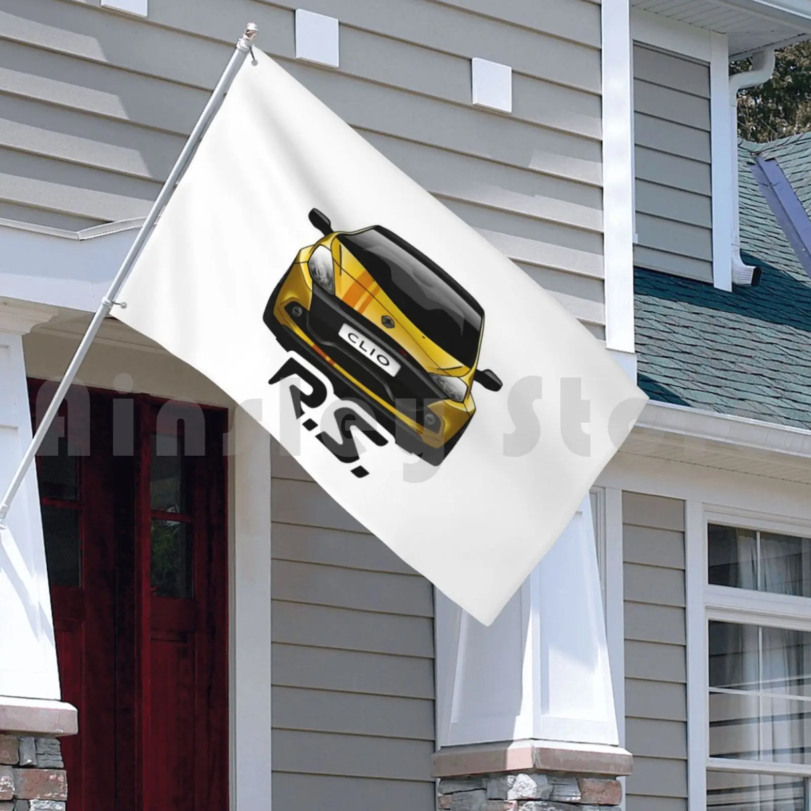 Clio Rs 3 дизайн 2020 Открытый Декор флаг автомобиль Clio3 спортивный 2021