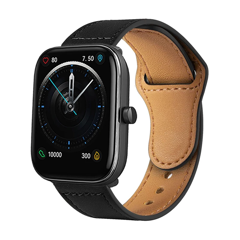 

Ремешок для часов Haylou GST Lite LS05S RT2 RT3, кожаный браслет для смарт-часов Haylou RS4 Plus LS12 LS02, 20 мм 22 мм