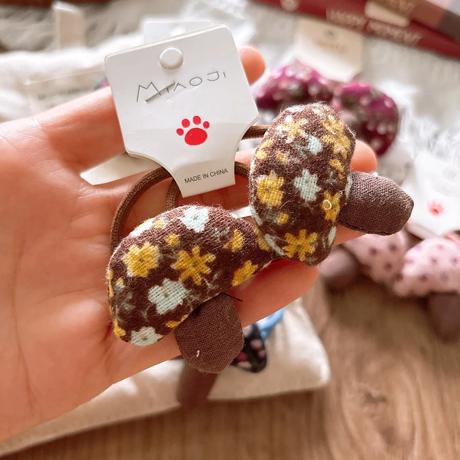 Милый цветочный гриб веревочное кольцо для волос детский подарок эластичная